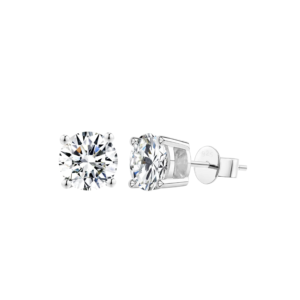 4 prong solitaire ear studs